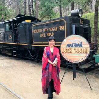 Kieko Matsui with sign